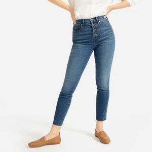 Everlane The Authentic Stretch High-Rise Skinny Jean Button Fly 25 Ankle